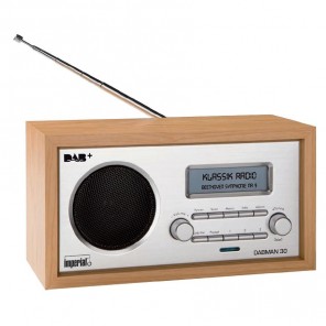Imperial Dabman 30 DAB+-/UKW-Empfänger im Retrodesign mit automatischer Sendersuche und intergrierter Weckfunktion