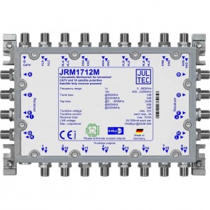 Jultec JRM 1712M Sat-Multischalter 12 Teilnehmer | 4 Satelliten, kaskadierbar, DVB-T/T2- und DVB-C/Docsis-Verteilung, stromsparend