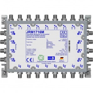 Jultec JRM 1716M Sat-Multischalter 16 Teilnehmer | 4 Satelliten, kaskadierbar, DVB-T/T2- und DVB-C/Docsis-Verteilung, stromsparend
