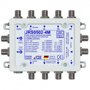 Jultec JRS0502-4M Einkabelumsetzer a²CSS konfigurierbar und stromsparend | 1 Satellit | bis zu 8 Teilnehmer | kaskadierbar