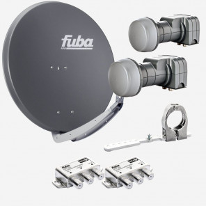 Fuba DAA85902A Sat-Anlage 2 Satelliten 2 TN DAA850A + DAZ102 + 2x DEK217 + 2x OSD212