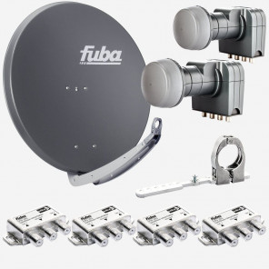 Fuba DAA85904A Sat-Anlage 2 Satelliten 4 TN DAA850A + DAZ102 + 2x DEK417 + 4x OSD212