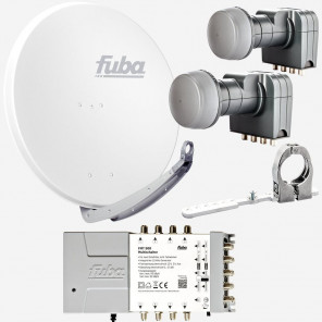 Fuba DAA85908W Sat-Anlage 2 Satelliten 8 TN DAA850W + DAZ102 + 2x DEK407 + FMT908