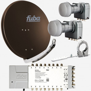 Fuba DAA85916B Sat-Anlage 2 Satelliten 16 TN DAA850B + DAZ102 + 2x DEK407 + FMT916
