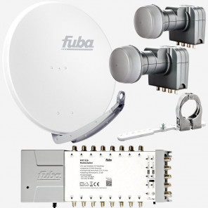 Fuba DAA85916W Sat-Anlage 2 Satelliten 16 TN DAA850W + DAZ102 + 2x DEK407 + FMT916