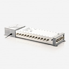 Fuba FMT 524 Multischalter 5/24 - SAT Multischalter 24 Teilnehmer mit Energiesparnetzteil - Quattro- und Quad-LNB tauglich (digital, HDTV, UHD 4K/8K tauglich)
