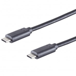 S-Impuls 77140-1.0 USB-C 3.2 Kabel 1m schwarz Gen 2x1, 10 Gbps, PD 60W, USB-C-Stecker