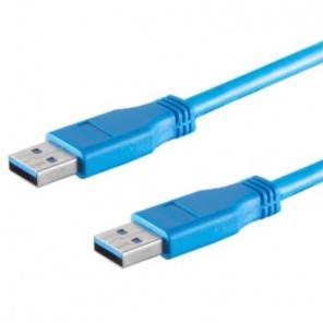 S-Impuls 77030-1 USB-A 3.2 Kabel 0,5m blau Gen 1x1, 5 Gbps, 4,5W, USB-A-Stecker