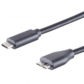 S-Impuls 77142-1.0 USB-C/Micro-USB-B Adapterk. 1m schwarz, USB 3.2, Gen 1x1, 5 Gbps, 4,5W