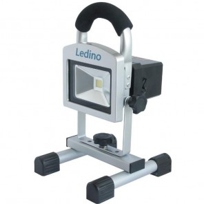 Ledino Köpenick 10S LED-Akkustrahlerset 10W,5,2Ah,silber,2xAkku