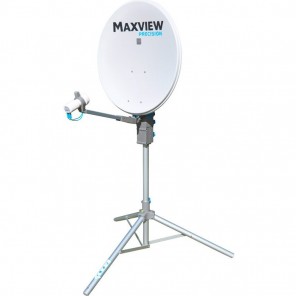 Maxview Precision 55cm - 40042 - Sat-Antenne mit Single LNB 1 Teilnehmer - portable Satellitenschüssel mit integriertem Sat-Finder, inkl. Stativ