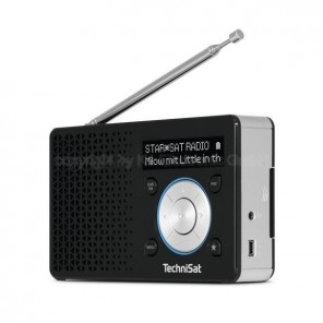 Technisat  0000/4997 DigitRadio 1 schwarz/silber, DAB+/UKW, OLED-Display