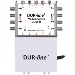 DUR-line DL58B Sat Multischalter 8 Teilnehmer Grundgerät Modulsystem | erweiterbar bis 48 Teilnehmer (HDTV-, 3D, HD+-, 4K, UHD und Sky-tauglich)