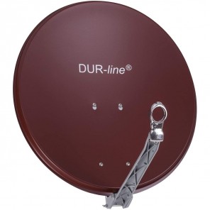 DUR-line Select 60/65 Alu Sat-Schüssel ziegelrot | Vollaluminium Sat Spiegel 60cmx65cm | B-Ware