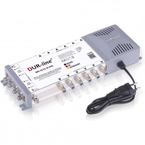 DUR-line MS 5/12 G-HQ Sat Multischalter 12 Teilnehmer | stromsparendes Netzteil, 22-kHz-Generator, Digital, HDTV, FullHD, 4K, UHD