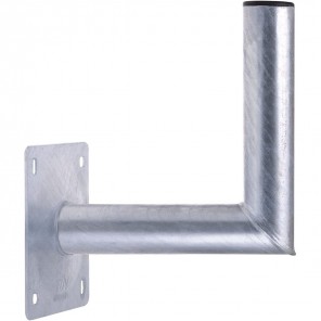 DUR-line WHSF 25 Winkel-Wandhalter Stahl | 25cm Wandabstand, 50mm Rohrdurchmesser, Sat Schüssel Halterung