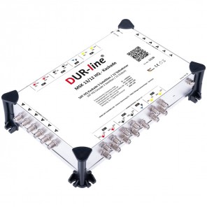 DUR-line MSK 13/12 HQ Sat Multischalter Kaskade 12 Teilnehmer | 3 Satelliten, HDTV-, 4K-, 3D-tauglich