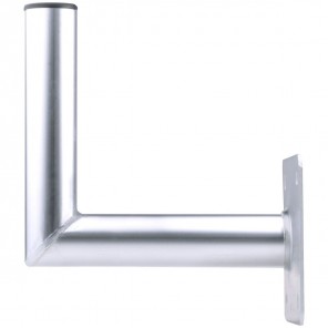 DUR-line WHA 25 Winkel-Wandhalter Aluminium | 25cm Wandabstand, 48mm Rohrdurchmesser, Sat Schüssel Halterung