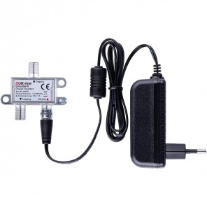 DUR-line DPI + Netzteil Power Inserter Set DC-Einspeiseweiche mit Netzteil | für SAT Unicable dCSS SCR LNBs & Schalter (Spannungseinspeise-Adapter, Fernspeiseweiche, Stromeinspeiseweiche)