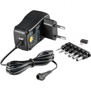 Goobay 67950 Universal Netzteil 3-12V - 7,2W - 600mA | inkl. 6 DC-Adaptersteckern, schwarz