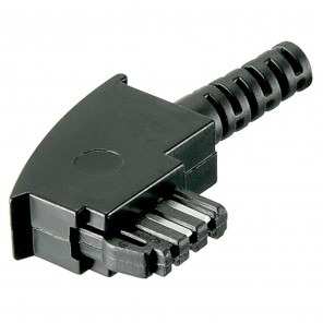 Goobay 50247 TAE-F-Stecker mit Knickschutz schwarz