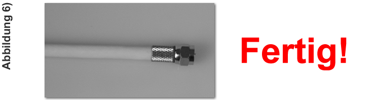 F-Stecker montieren - Das Kabel